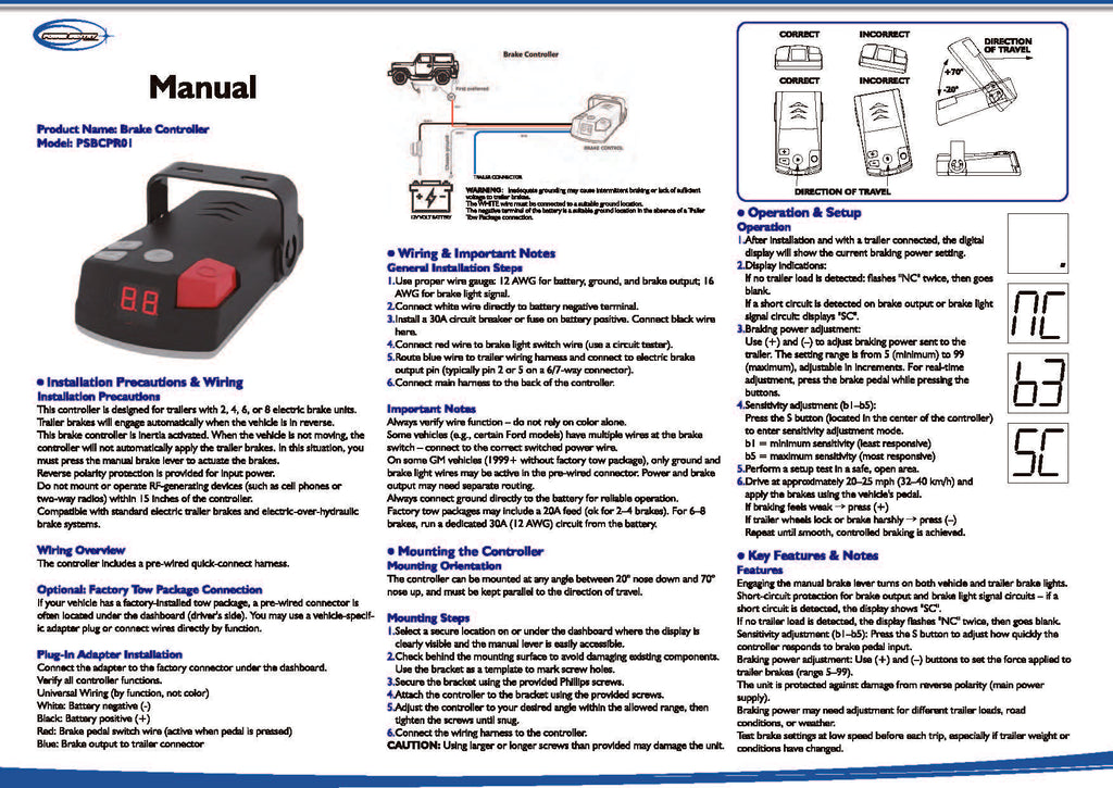 ELECTRONIC PROPORTIONAL BRAKE CONTROLLER