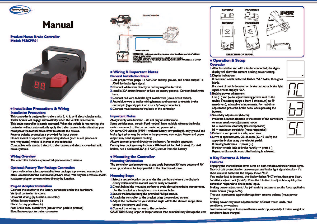 ELECTRONIC PROPORTIONAL BRAKE CONTROLLER